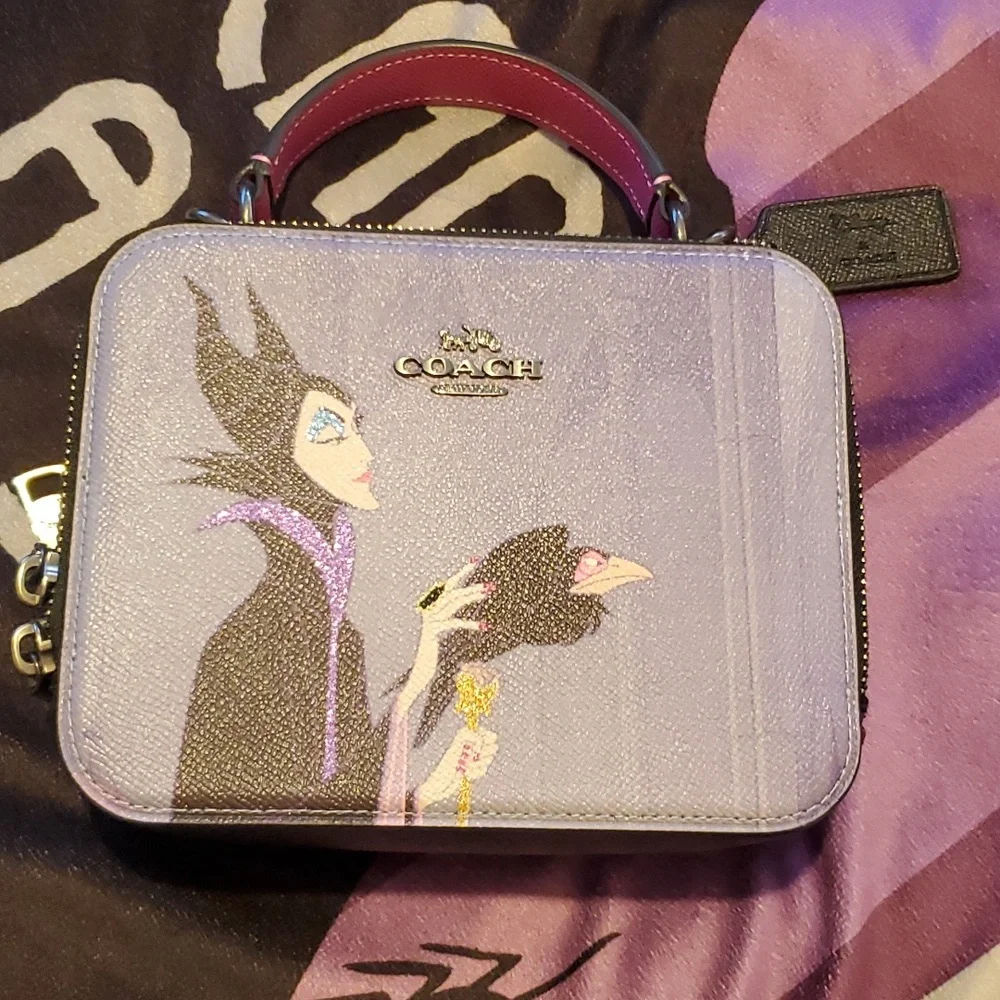 Disney × Coach Box Crossbody With Maleficent Motif Lunchbox Bag - Picture 7 of 10